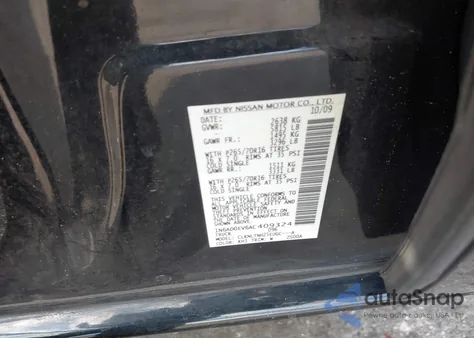 2010 Nissan Frontier Se z USA, uszkodzony, nr VIN 1N6AD0EV6AC409324